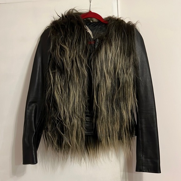 What Goes Around Comes Around Goat Fur Leather Jacket - Picture 2 of 10